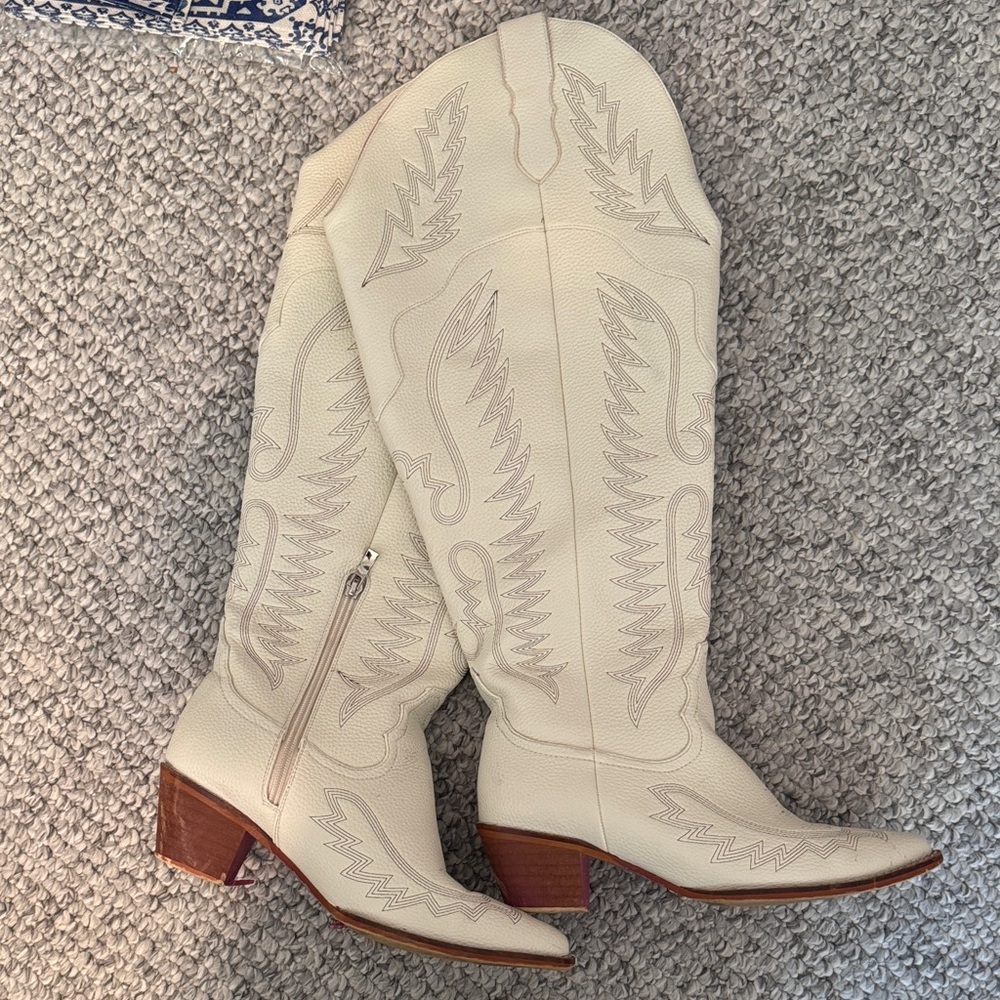 Women's Knee High Wide Calf Western Boots